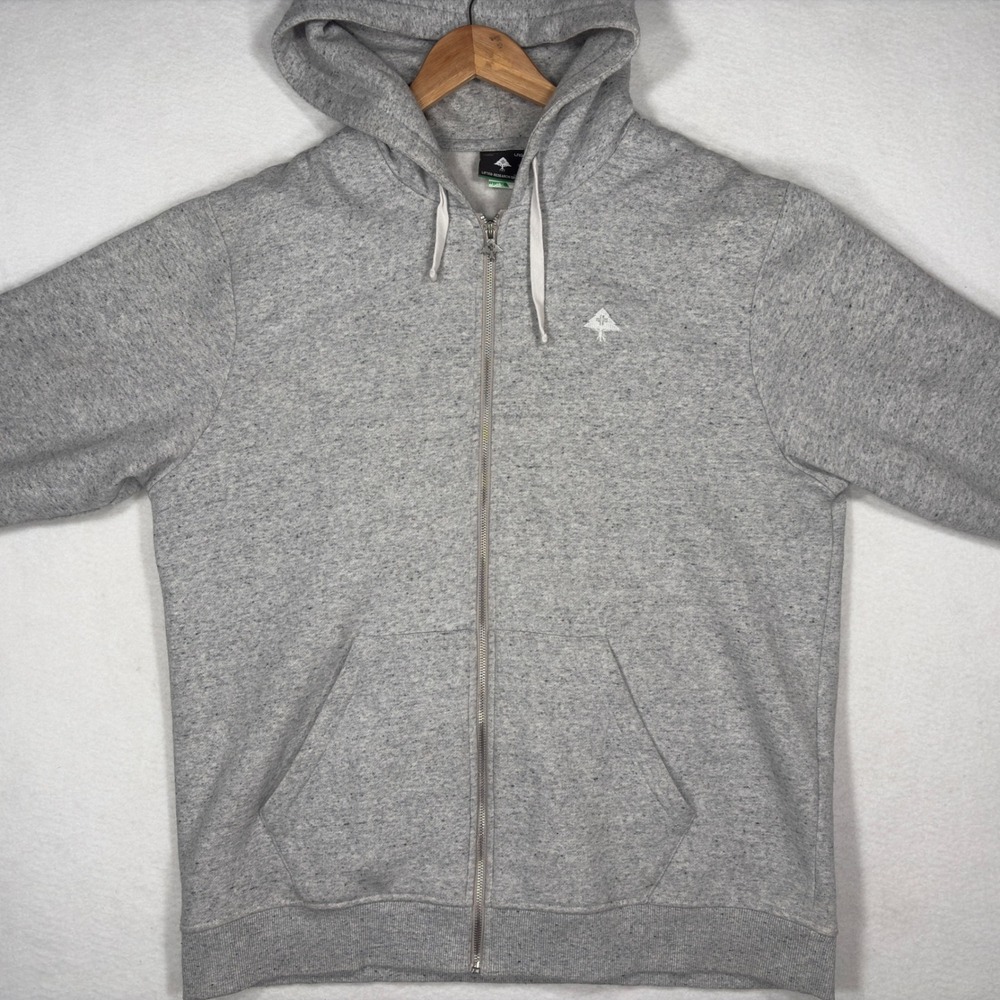 LRG Lifted Research Group Mens 2XL Gray Full Zip Hoodie Streetwear Sweatshirt